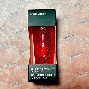 Starbucks Red Cold Cup Key Chain Ornament Limited Edition Holidays 2024